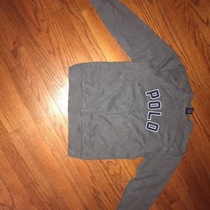 Polo sweater. Gray polo sweater. Ralph Lauren polo